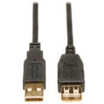 CABLE DE EXTENSION USB TRIPP-LITE U024-006, 2.0 DE ALTA VELOCIDAD (A M/H), 1.83 M [6 PIES],CONECTORES BAÑADOS EN ORO. - TiendaClic.mx