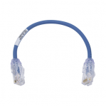 Cable de Parcheo UTP Cat6A, CM/LSZH, Diámetro Reducido (28AWG), Color Azul, 1ft - TiendaClic.mx