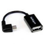CABLE ADAPTADOR MICRO USB A USB OTG ACODADO A LA DERECHA DE 12CM - MACHO A HEMBRA - STARTECH.COM MOD. UUSBOTGRA - TiendaClic.mx