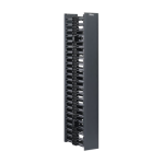 Organizador Vertical Doble NetRunner, para Rack Abierto de 45 Unidades, 125 mm de Ancho, Color Negro - TiendaClic.mx