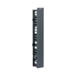 Organizador Vertical Sencillo NetRunner, para Rack Abierto de 45 Unidades, 125 mm de Ancho, Color Negro - TiendaClic.mx