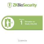 Licencia para ZKBiosecurity para control de 1 cabina de elevador en modo ONLINE - TiendaClic.mx
