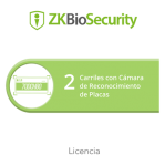 Licencia para ZKBiosecurity para modulo de estacionamiento de 2 carriles con camara de reconocimiento de placas - TiendaClic.mx