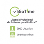Licencia Standard de software para BioTime7 / 20 dispositivos / 2000 empleados / Licencia vitalicia - TiendaClic.mx